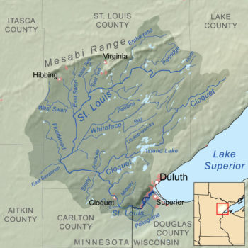 Map of the St Louis River