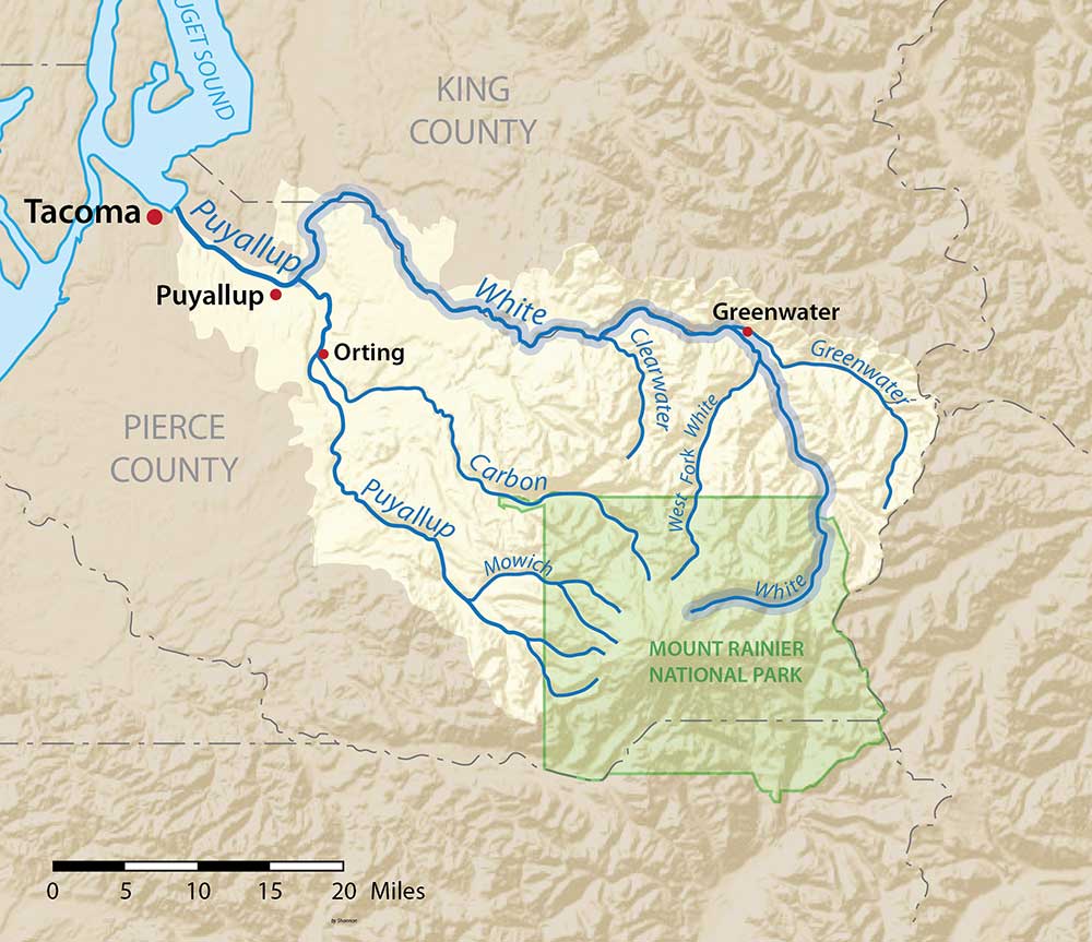 White River, Washington, in the Puyallup River watershed | Wikimedia Commons