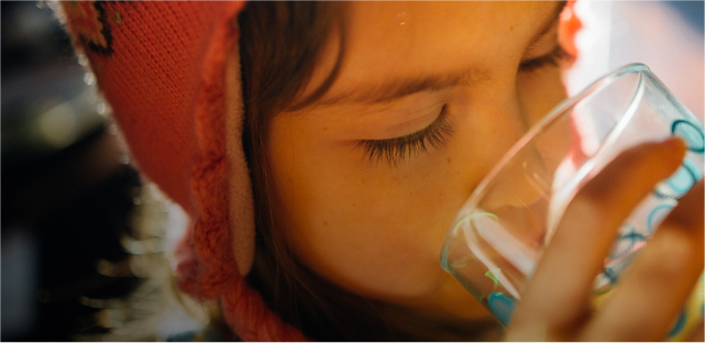 View of a winding river from far above