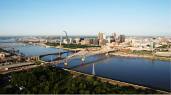 River with lily pads