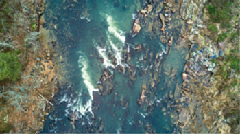 Looking down on the Virginia River