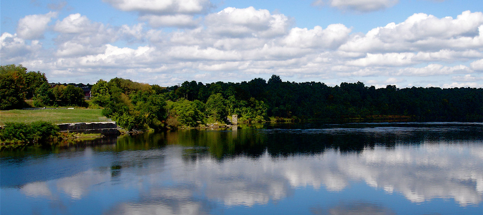 Kennebec River from Two Cent Bridge in Waterville, Maine