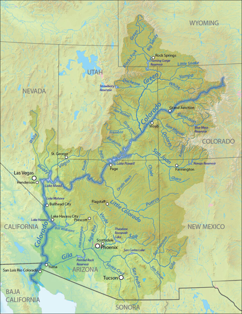 Map of the Colorado River basin | Wikimedia