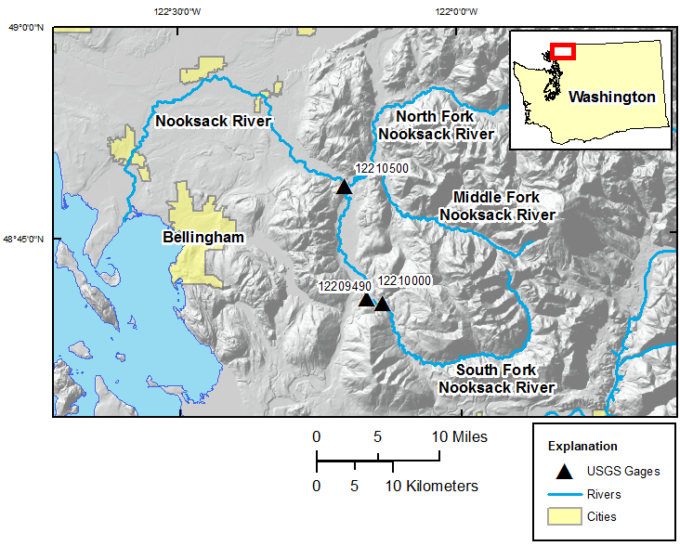 NOOKSACK RIVER AT FERNDALE WA RIVER LEVELS visual data 5