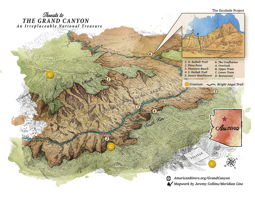 Map of the Colorado River in the Grand Canyon | Jeremy Collins