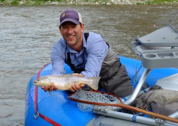 Scott Bosse with a brown trout |Sinjin Eberle