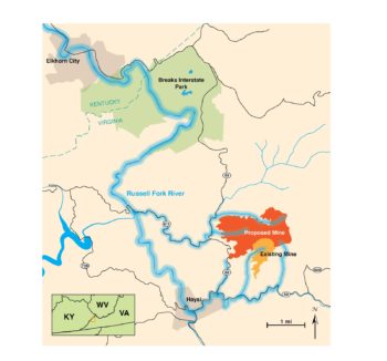 The Doe Branch Mine and watershed connections to the Russell Fork River