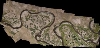 Aerial map mosaic of upper reach of restoration project showing pre-restoration baseline conditions. | Daniel Nylen