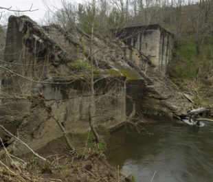 The Cane River dam pre-removal. | Jeff Rich