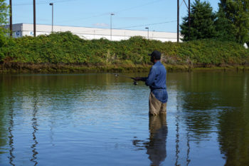 Fisherman on the Duwamish River. | King County Natural Resources and Parks