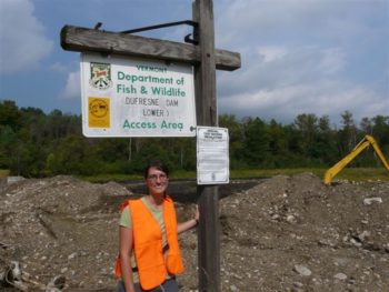 Amy Singler at Dufresne Dam Removal, Battenkill River, VT | Amy Singler