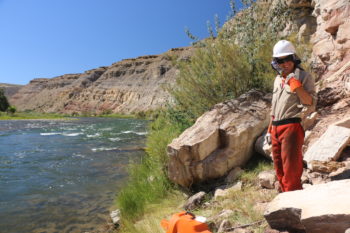 Cleaning up debris along the Gunnison River. | Dan Omasta