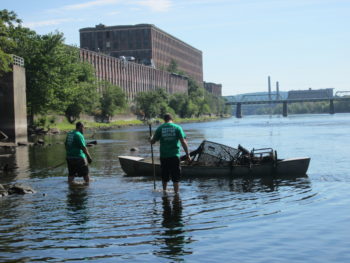 Keurig Green Mountain, Inc. employees teamed up with Clean River Project to clean up the Merrimack River in Lawrence, MA. | Lowell George