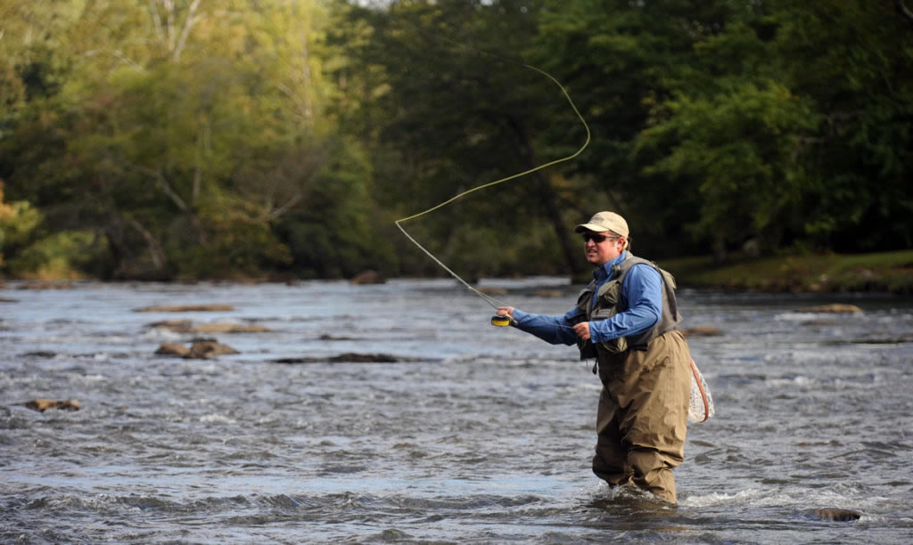Fly fishing on the Tuckasegee River. | JCTDA