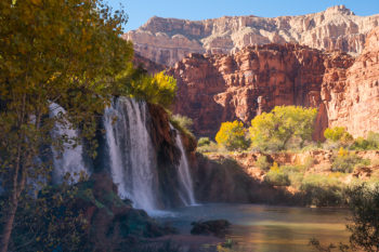 Waterfalls near Havasupai in Grand Canyon. | Meredith Meeks