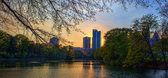 Sunset at Atlanta's Piedmont Park. | Chris McClanahan