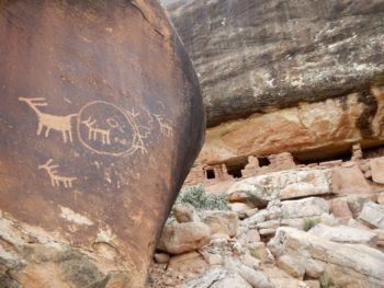 Petroglyphs and a remote cliff house, Bears Ears National Monument, UT. | Mike Fiebig