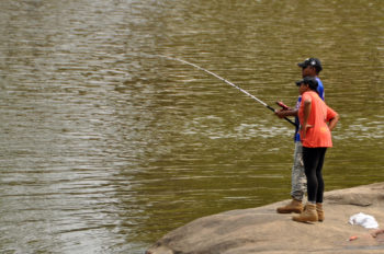 Fishing on the Neuse River Greenway. | Photo: James Willamor