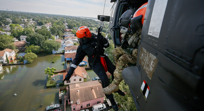 Members of the South Carolina National Guard assist in rescue missions in Port Arthur, Texas after Hurricane Harvey. | Photo: Staff Sgt. Daniel J. Martinez