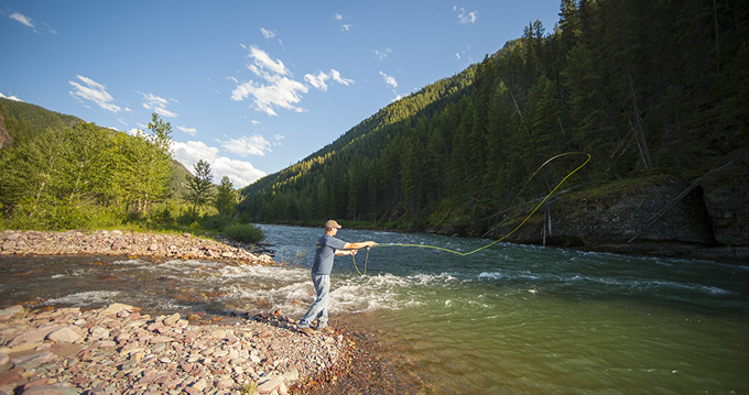 Fly fishing the Middle Fork Flathead. | Photo: Lee Cohen