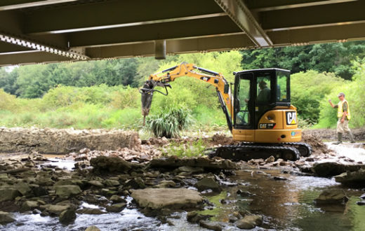 Eckenrode Dam removal on August 14, 2017