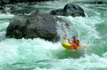 Paddler Jeremy Laucks on Boulder Drop. | Photo: Irene Nash