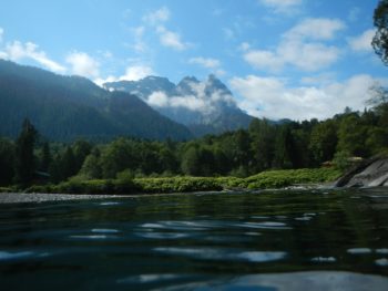 Sunset Falls Hydropower Project Proposed Intake: The site of the proposed intake for the Sunset Falls Hydropower Project on the South Fork Skykomish River above Canyon Falls.