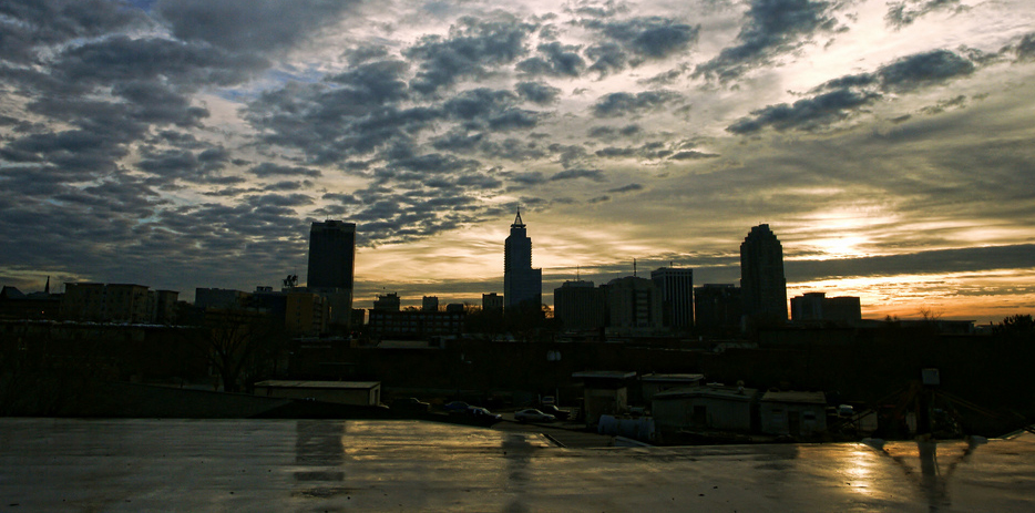 Sunrise and the Ralegih skyline. | Photo: Jeanette Runyon