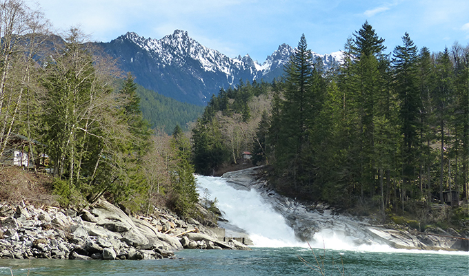 Sunset Falls on the South Fork Skykomish. | Lora Cox