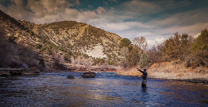 Man fishing on the Animas River. | Sinjin Eberle