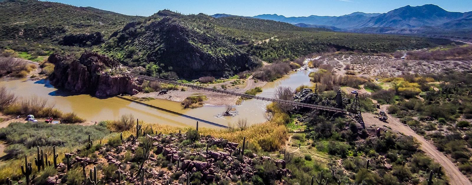 A drones eye view of the Verde River. | CEB Imagery