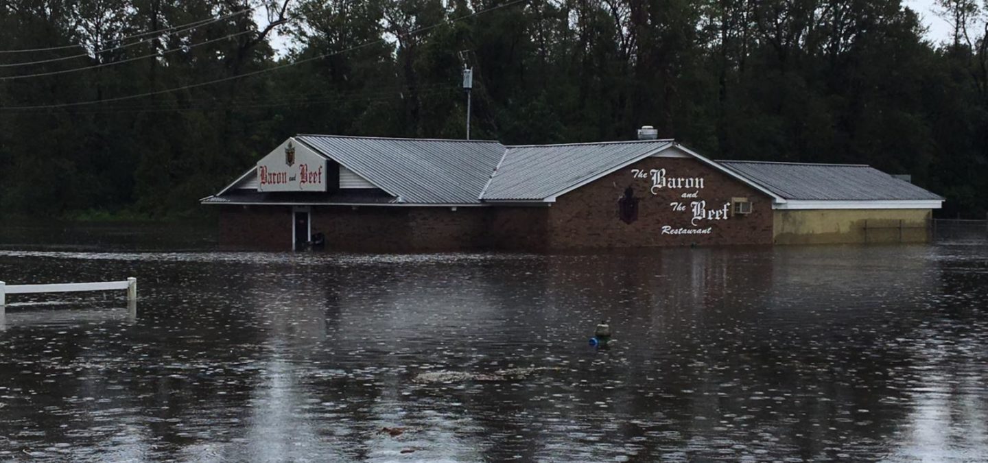 Neuse River flooding, photo from Voice of America