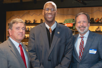 American Rivers President Bob Irvin, Congressman Donald McEachin and REI Foundation President Marc Berejka.