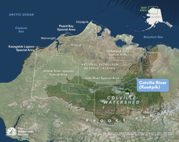 Colville River Map | Provided by The Wilderness Society