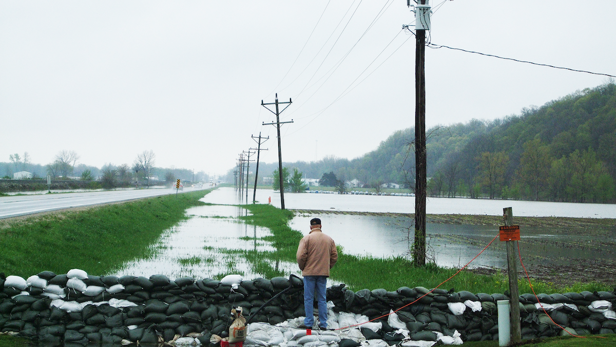 Levee break in Winfield, MO | Photo by Nancy Guyton