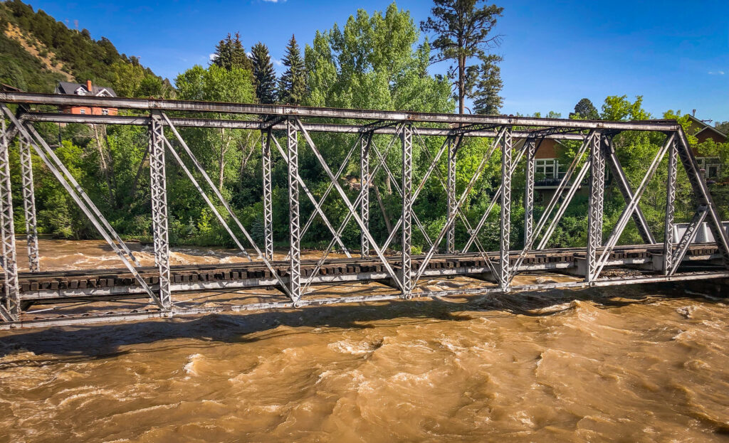 Durango to Silverton train tracks over the Animas River | Photo by Spencer Snarr