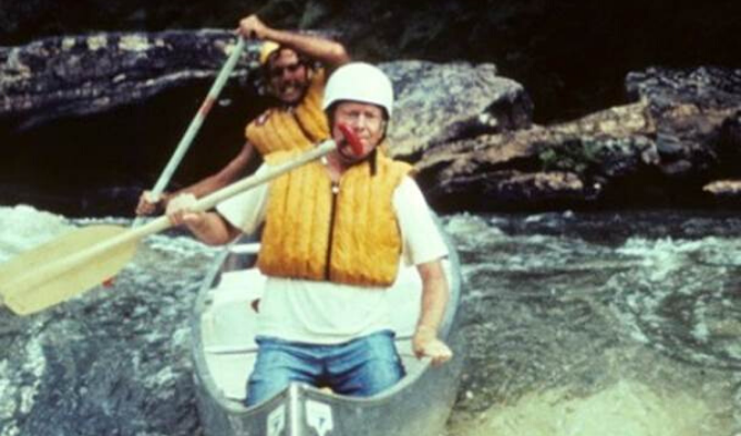 Claude Terry and Jimmy Carter running Bull Sluice rapid on Georgia's Chattooga River | Photo by Doug Woodward