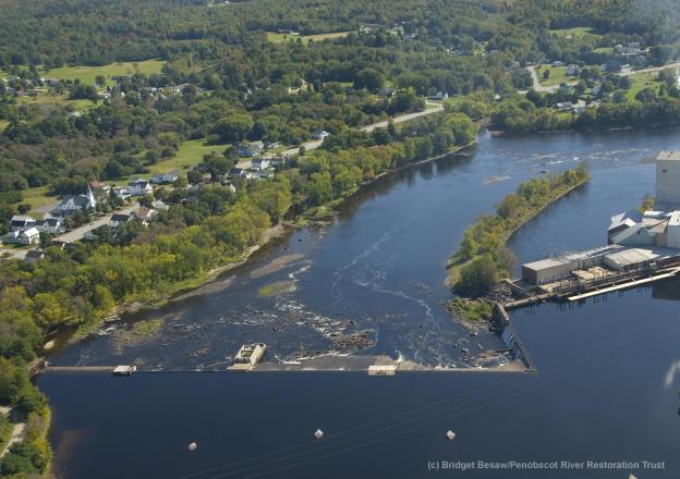 Great Works Dam | Photo by Bridget Besaw, Penobscot River Restoration Trust