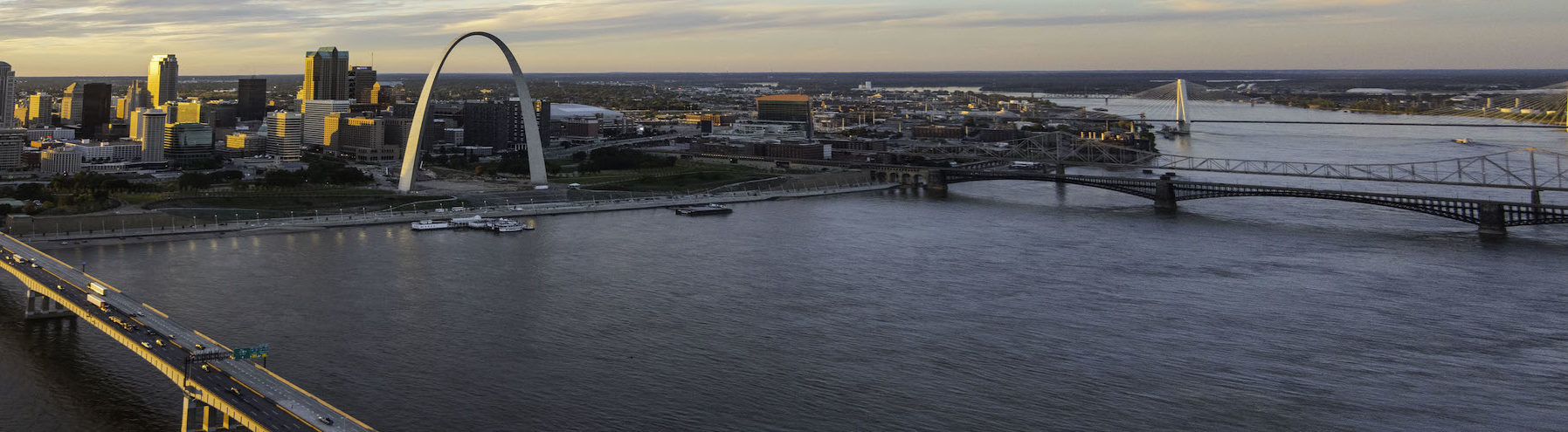 St. Louis skyline along the Mississippi River | Photo by Carl J. Elitz