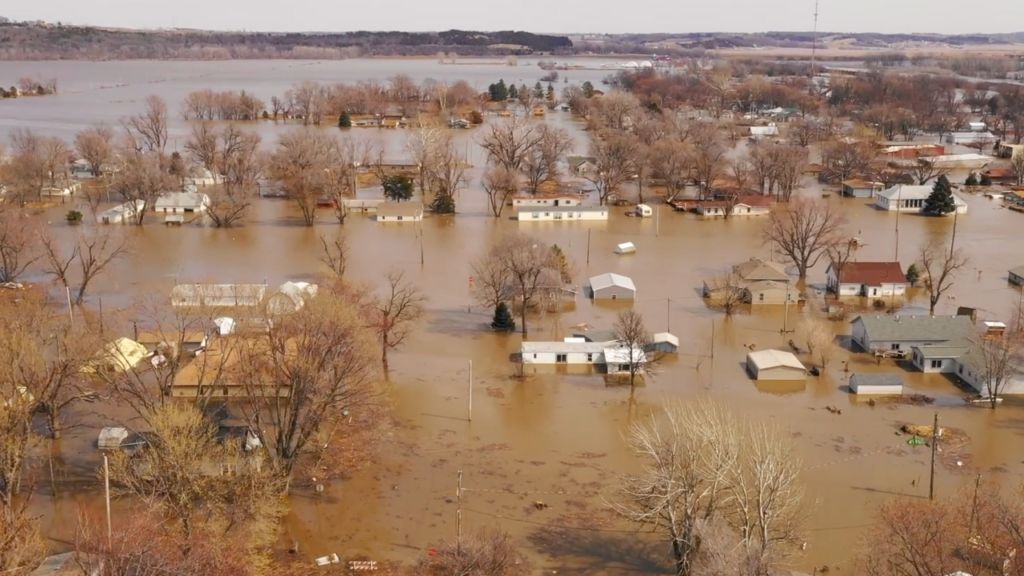 Flooding in Pacific Junction, Iowa