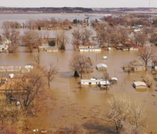 Flooding in Pacific Junction, Iowa