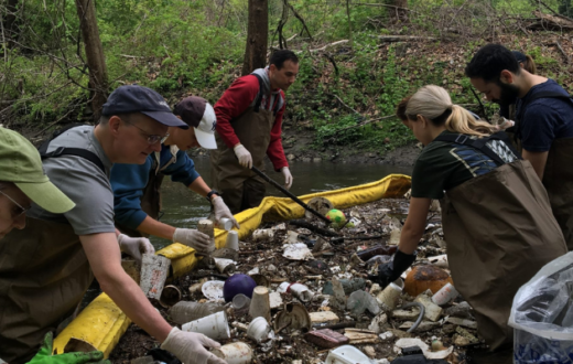 The National River Cleanup® 2019 Photo Contest WinnerBronx River Trash Boom Cleanup | Photo by Erin Cordiner and Westchester Parks Foundation