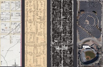 The historical neighborhoods in the footprint of Turner Field: 1878, 1928, 1949, and 2014 | Photo by Turner Field Community Benefits Coalition