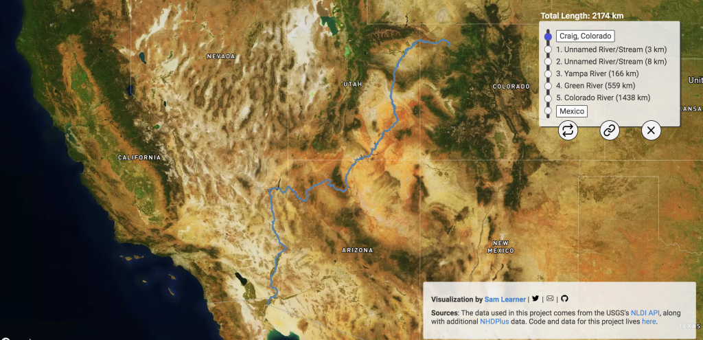 One Possible Path Following the Colorado