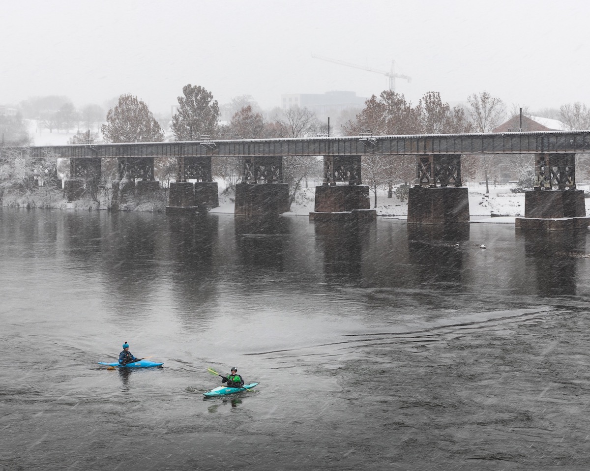 Kayakers on The James River in Richmond, VA | Photo by Teresa Cole