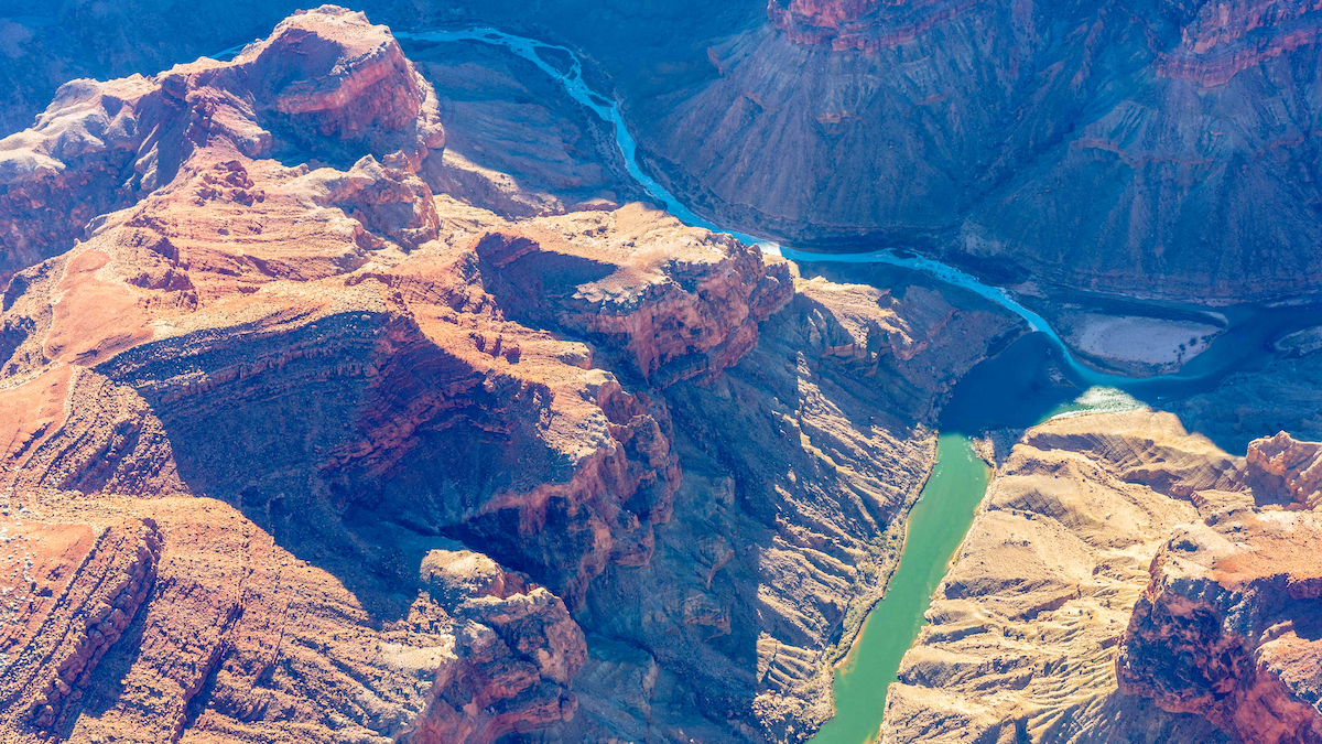 Confluence of the LCR and Colorado River; Credit: EcoFlight