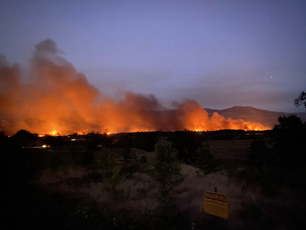 Night of September 8, 2020 of Oregon Wildfire | Photo by Kyle Allred