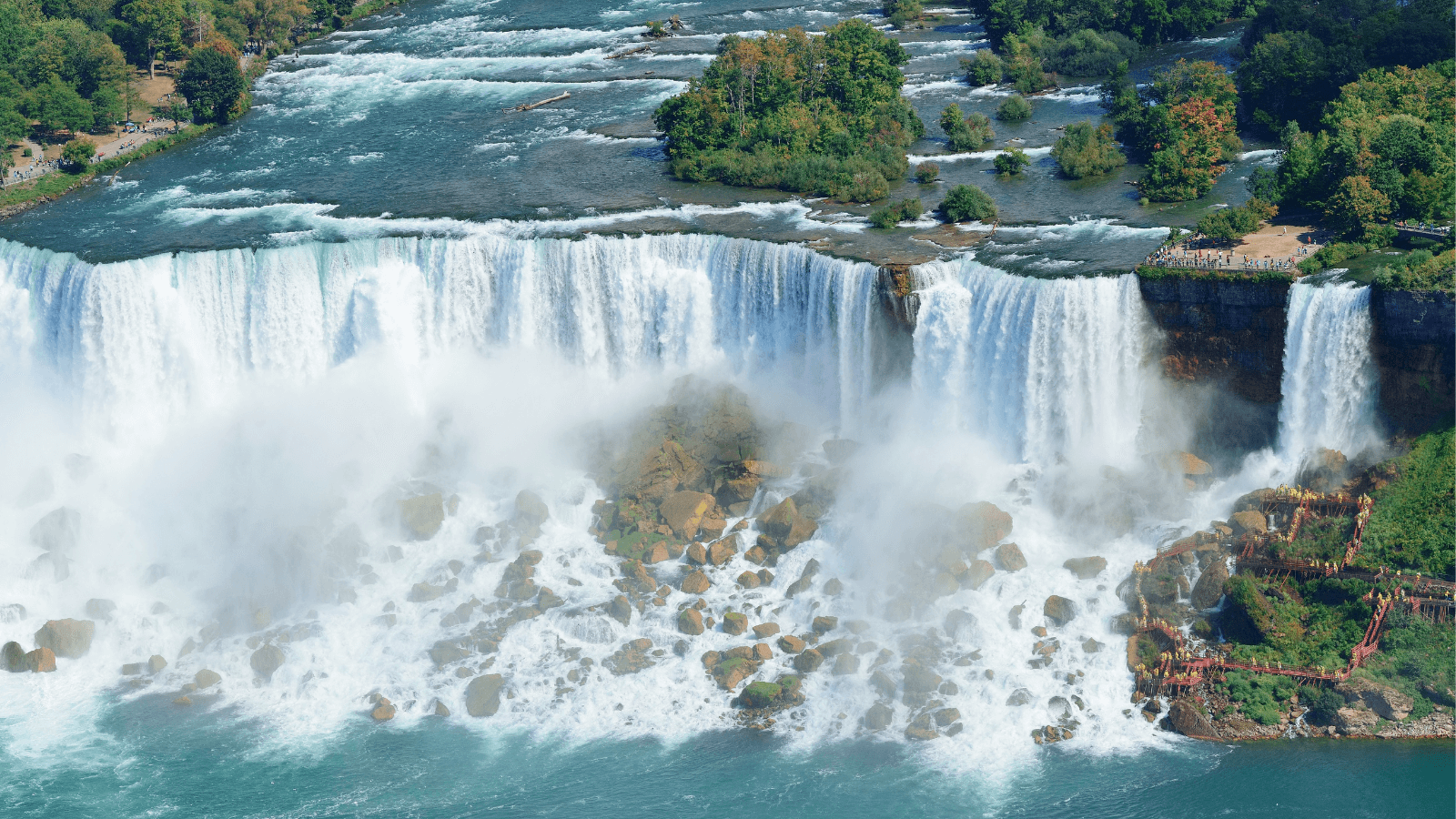 American Falls & Bridal Veil Falls | Two of the three waterfalls that make up Niagara Falls
