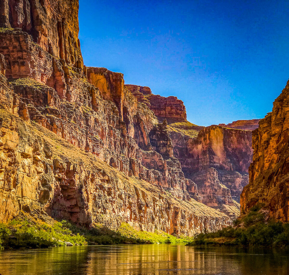 Grand Canyon cliffs at sunrise |  Photo by Sinjin Eberle