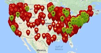Map of U.S. Dams Removed Since 1912